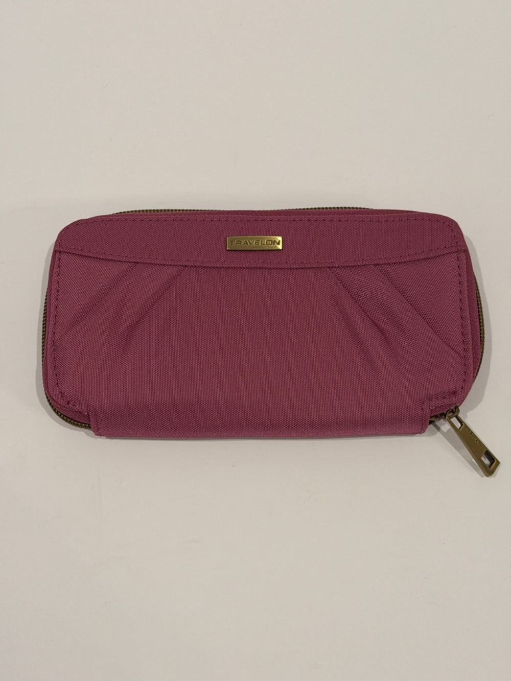 Travelon Pink Zip-Around RFID Travel Wallet